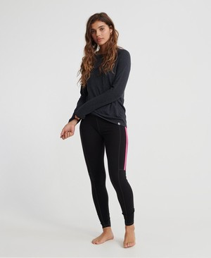 Superdry Merino Baselayer Női Baselayer Sötét Szürke/Fekete | BNDFY9315